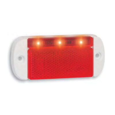 Bakmarkering Vit 3LED Röd