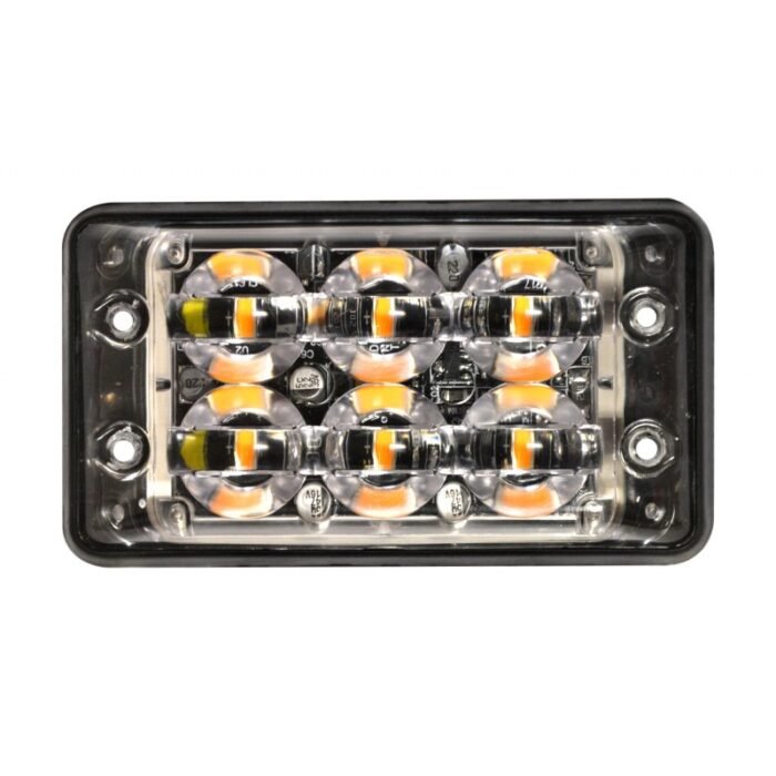 Blixtljus Super-Slim R65 6LED Block Amber