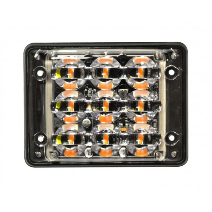 Blixtljus Super-Slim R65 9LED Block Amber
