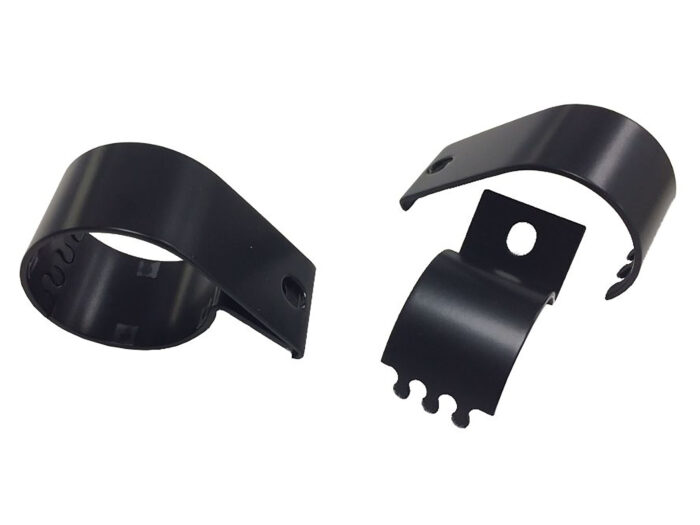 Lazer Horisontell rörklämma 76 mm svart, utan Lazer logo