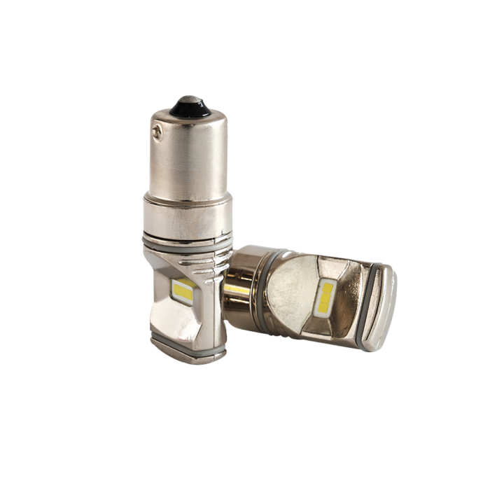 BA15S|1156 LED Chrome Backlampor