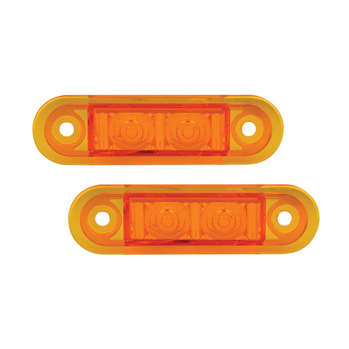 Markeringsljus 2-LED AMBER 12/24V (2-pack)