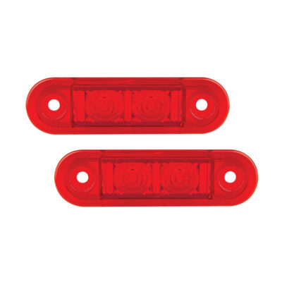 Markeringsljus 2-LED RÖD 12/24V (2-pack)