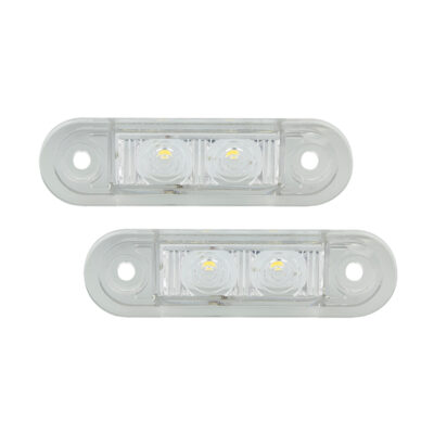Markeringsljus 2-LED Vit | 12/24V (2-pack)