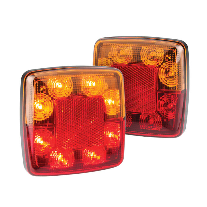 Kompakt Kombinationslampa 100x100 | 12V (2-Pack)