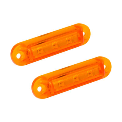 12V Sidomarkeringsljus Amber 16A12 (2-Pack) 58x16mm