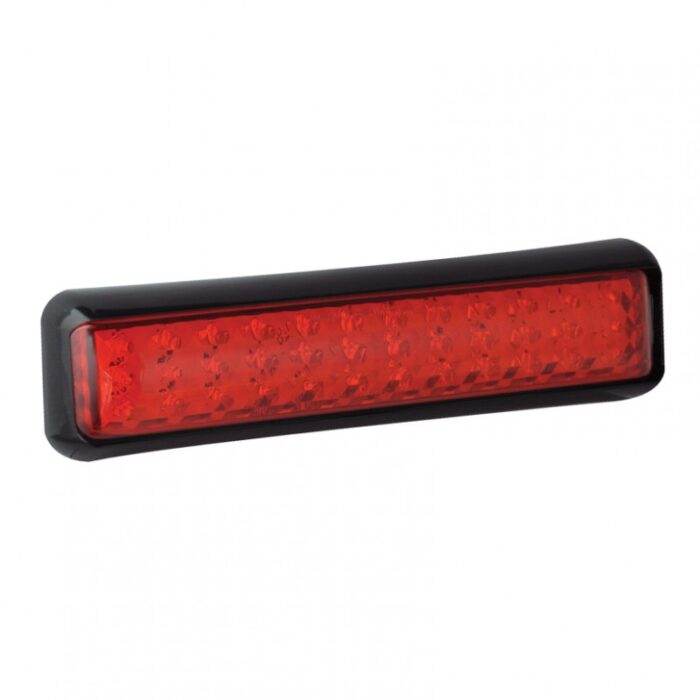 Baklampa 200mm Röd | Svart