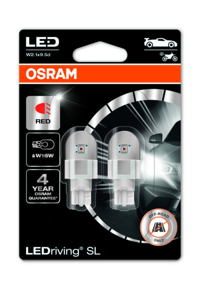 LEDriving® LEDlampa SL W16W | T15 Red