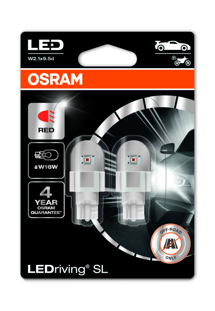 LEDriving® LEDlampa SL W16W | T15 Red