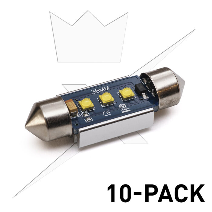 10-Pack 36mm/C5W Super Canbus Cree