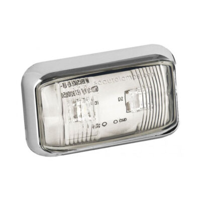 Frontmarkering 2LED Vit Krom