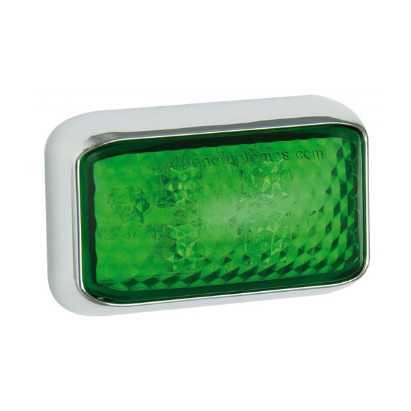 ABS Markeringsljus 4LED Grön Chrome