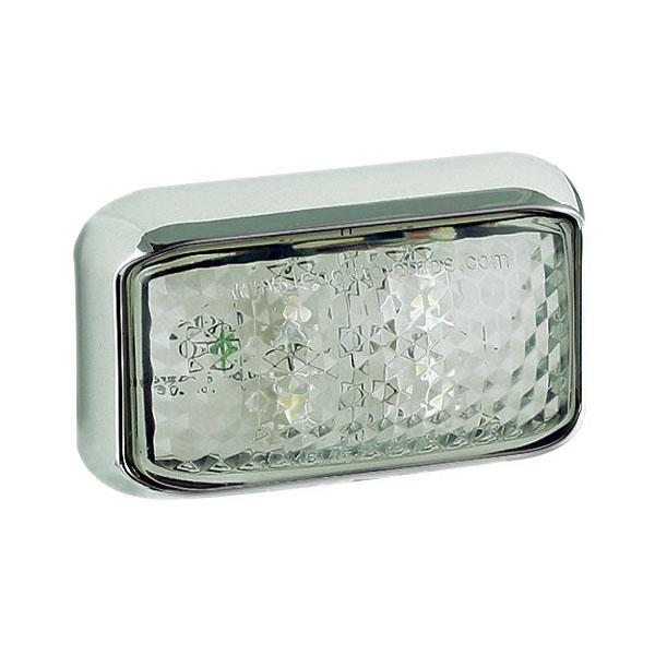 Frontmarkering 4LED Vit Chrome