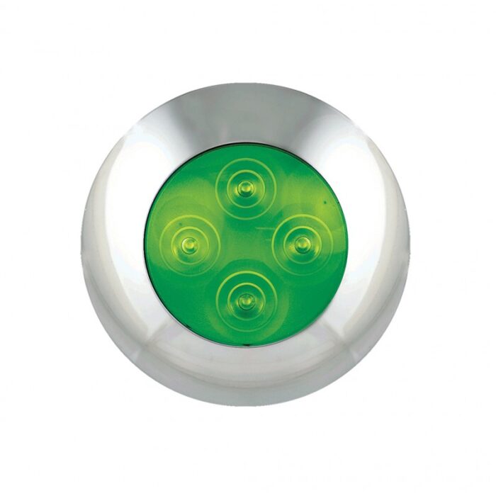 Interiörlampa Ø75mm|Grön 12V