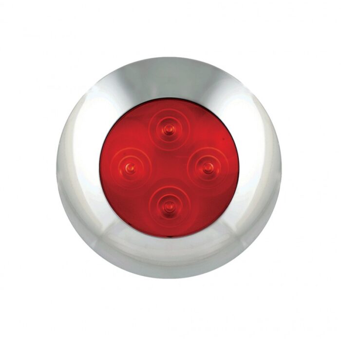 Interiörlampa Ø75mm|Röd 12V