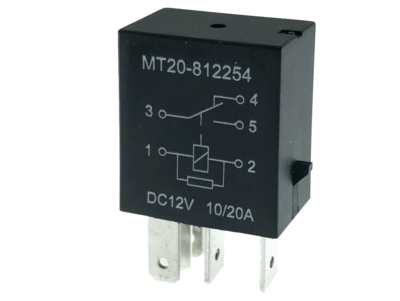 Microrelä 5-stift växlande med resistor