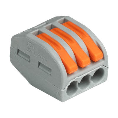 Luxtar Lever Nut Wire Connector | 3 Port | LXPCT-213