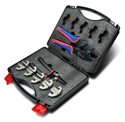 Luxtar ratel-krimptangset met kabelstripper