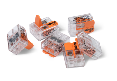 Conector de empalme Wago 221-412 con palancas | 2 conductores 10-P