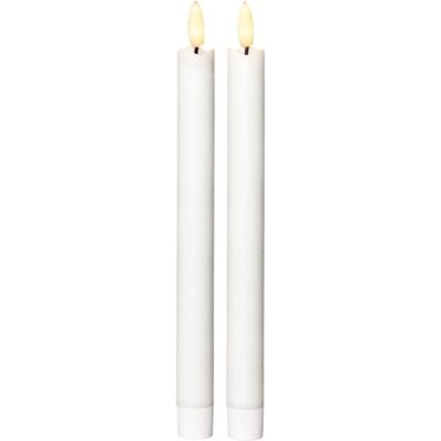 Star Trading LED Antikljus Flamme 25cm Vit 2-pack