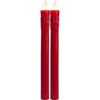 Star Trading LED Antikljus Presse 25cm Röd 2-pack