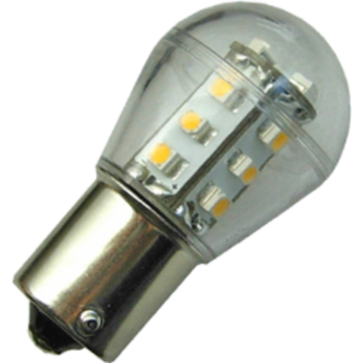 BA15s 12V/24V 0.7W Gul LED