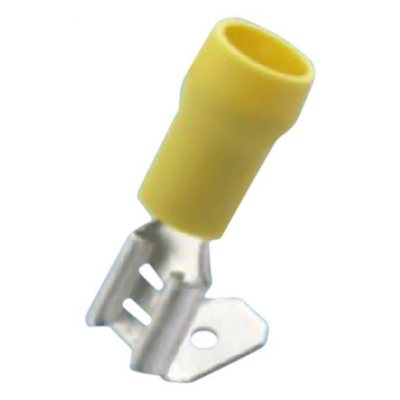 Forbindelsesmuffe Vinyl Gul 6,3 x 0,8 mm - 10 stk.