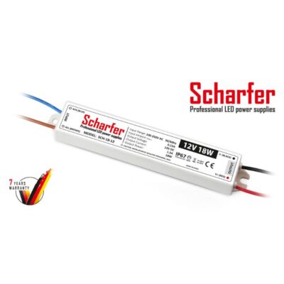 Transformator 230V AC till 12V DC 18W