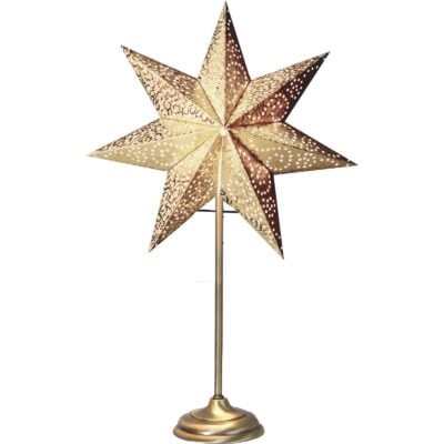 Stjärna på fot Antique Guld 55cm