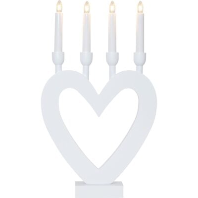 Adventsljusstake Dala - Vit - 45cm