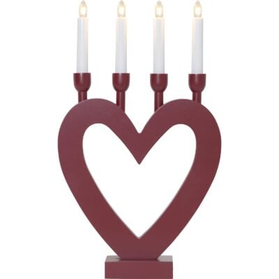 Adventsljusstake Dala - Röd - 45cm