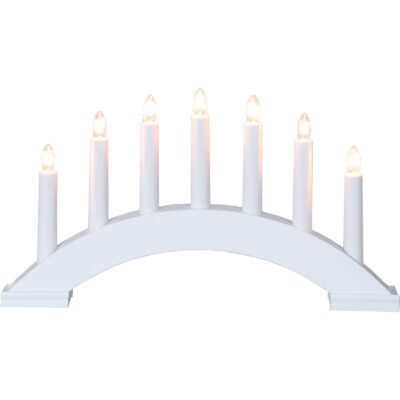 Adventsljusstake Bea - Vit - 22cm