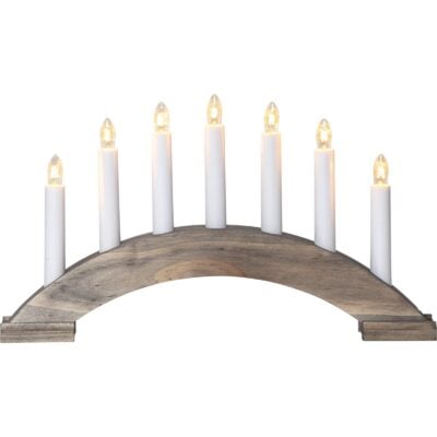 Adventsljusstake Bea - Brun - 22cm