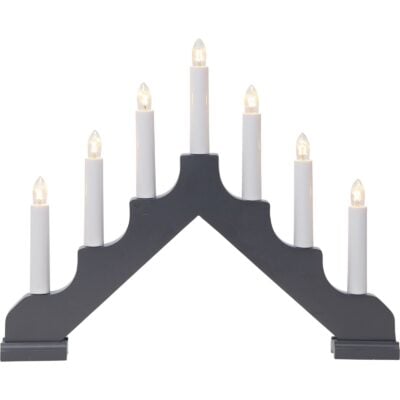 Adventsljusstake Ada - Grå - 30cm