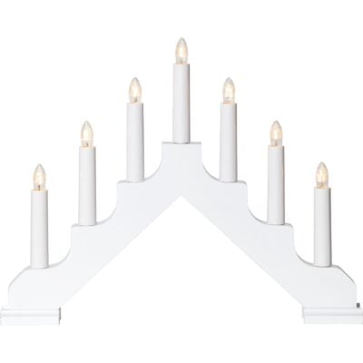Adventsljusstake Ada - Vit - 30cm
