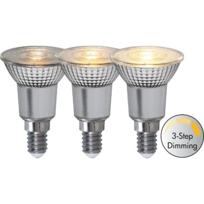 LED-lampa E14 PAR16 Spotlight Glass 3-step