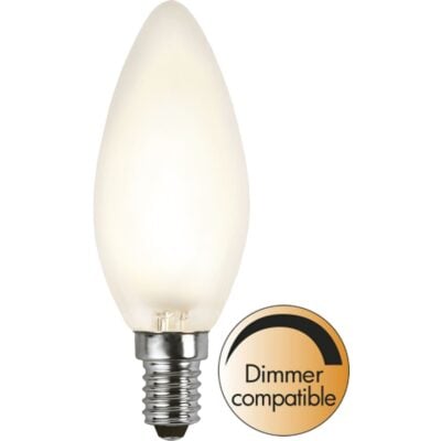 LED-lampa E14 C35 Frosted - 4.0w - 2700K - Dimbar