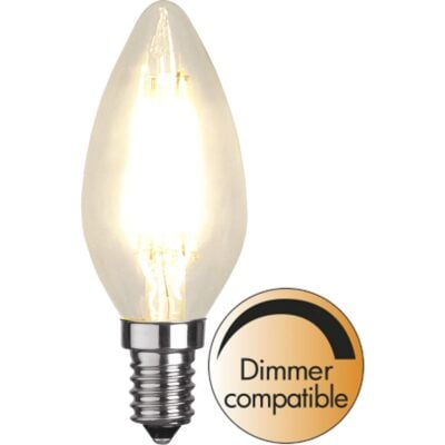 LED-lampa E14 C35 Clear - 4.2w - 2700K - Dimbar