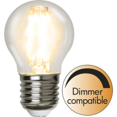 LED-lampa E27 G45 Clear - 4.2w - 2700K - Dimbar