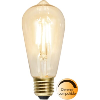 LED-lampa E27 ST58 Soft Glow - 1.6w - 2100K - Dimbar