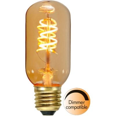 LED-lampa E27 T45 Decoled Spiral Amber - 2.8w - 2200K - Dimbar