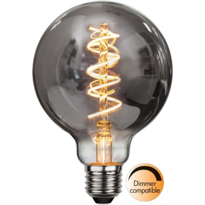 LED-lampa E27 G95 Decoled Spiral Smoke - 2.0w - 2100K - Dimbar