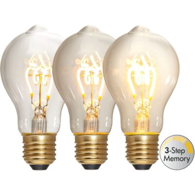 LED-lampa E27 TA60 Decoled Spiral Clear 3-step memory - 4.0w - 2100K - 3-Step-Di