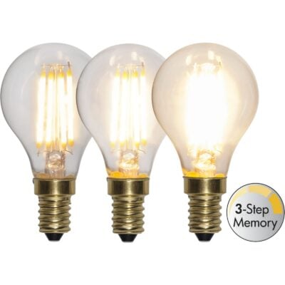 LED-lampa E14 P45 Soft Glow 3-step memory - 4.0w - 2100K - 3-Step-Dim (Memory)