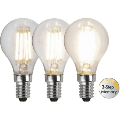 LED-lampa E14 P45 Clear 3-step memory - 4.2w - 3000K - 3-Step-Dim (Memory)