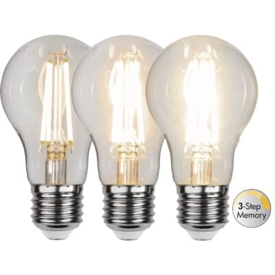 LED-lampa E27 A60 Clear 3-step memory - 6.5w - 3000K - 3-Step-Dim (Memory)