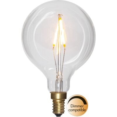 LED-lampa E14 G80 Soft Glow - 1.5w - 2100K - Dimbar