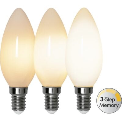 LED-lampa E14 C35 Opaque Filament RA90 3-step memory - 4.0w - 2700K - 3-Step-Dim