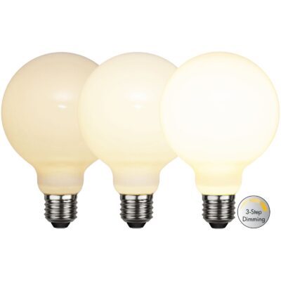 LED-lampa E27 G95 Opaque Filament RA90 3-step - 7.5w - 2700K - 3-Step-Dim