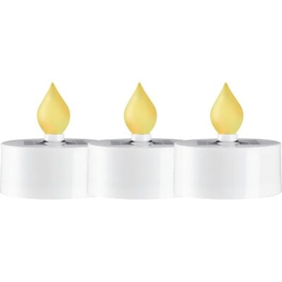 Star Trading - Solcellsbelysning - Solcellsljus 3-p Saul - Vit - 5.5cm